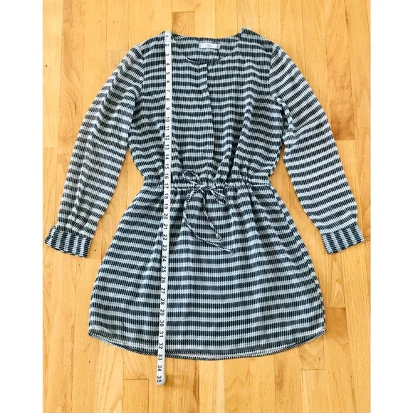 MNG Mango long-sleeved striped black & white dress XS - Picture 6 of 7